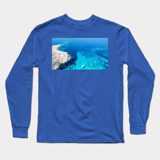 Aerial View of Blue Ocean Long Sleeve T-Shirt